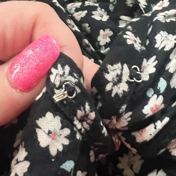 Arizona Jean Company faux wrap print mini dress with ruffled edges - Picture 5 of 7